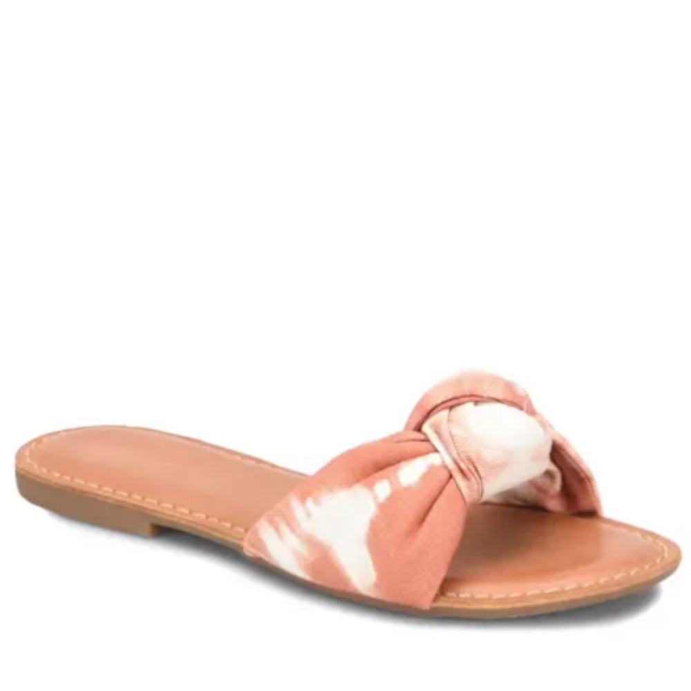 Corks Soleil Knot Sandals, Coral/Cream, Sz 9